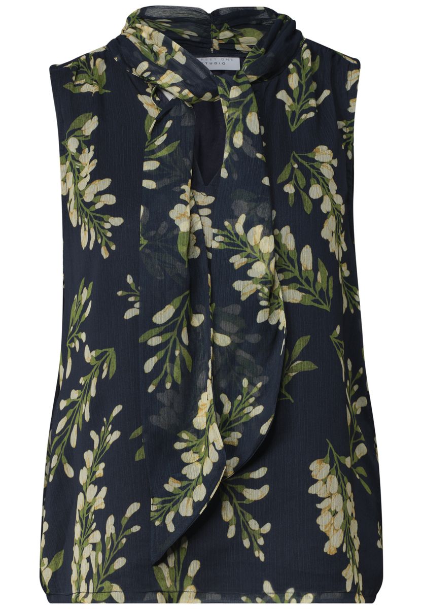Blusentop aus Chiffon mit Schleife