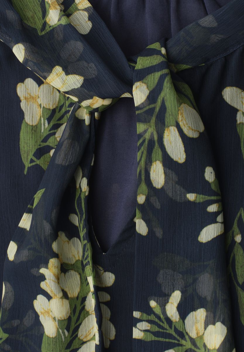 Blusentop aus Chiffon mit Schleife