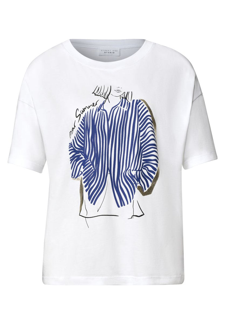 T-Shirt mit Rundhals und Frontprint