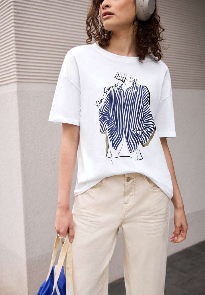 T-Shirt mit Rundhals und Frontprint