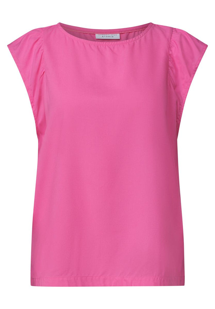 Dropped Shoulder Blusenshirt mit Rundhals