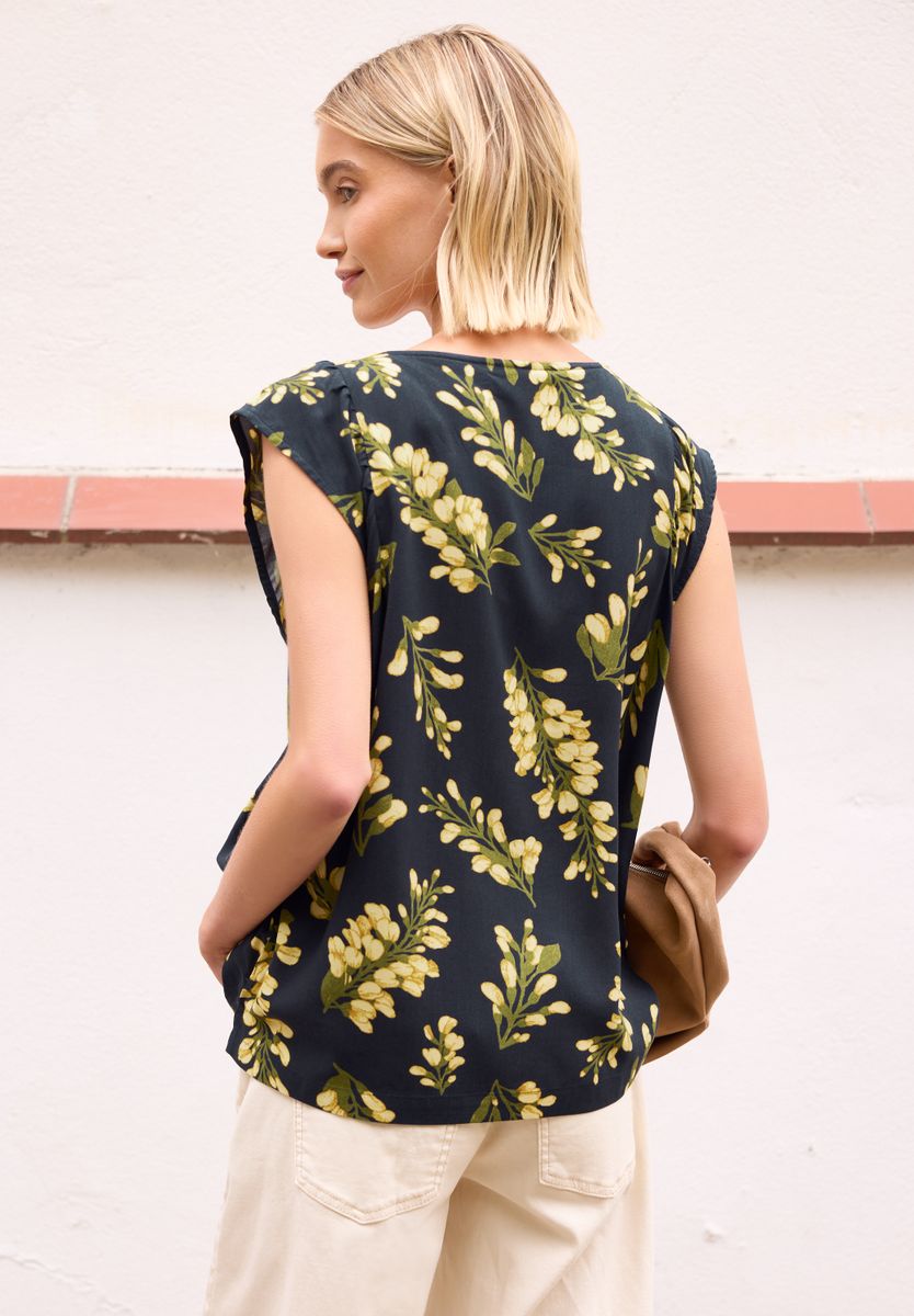 Dropped Shoulder Blusenshirt mit Rundhals
