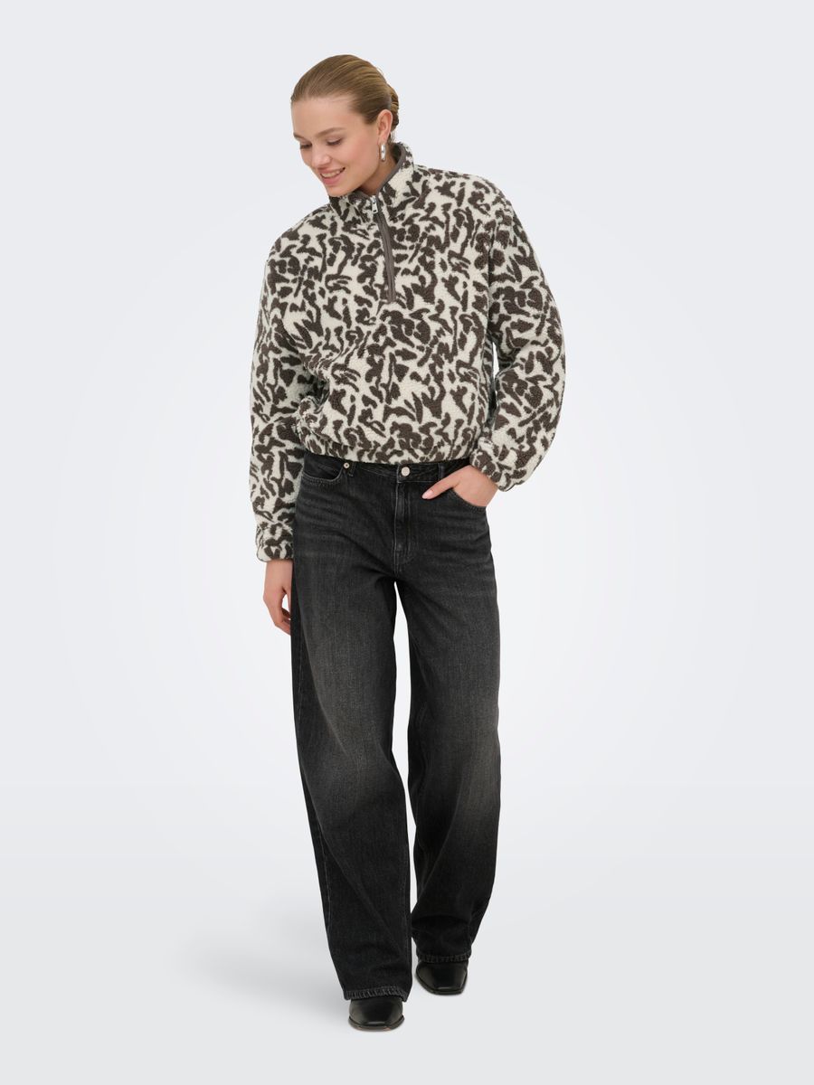 ONLNEW DALLAS L/S HIGHNECK ZIP SWT NOOS