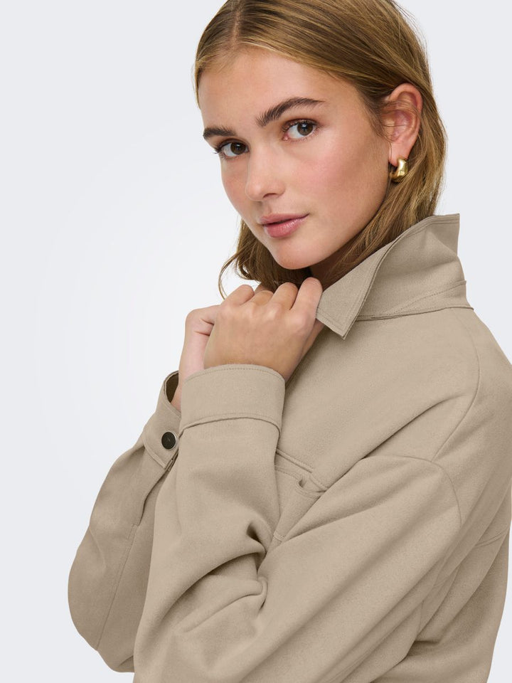 JDYJULLE L/S FAKE SUEDE SHIRT JRS NOOS