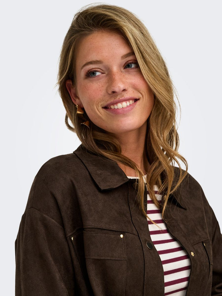 JDYJULLE L/S FAKE SUEDE SHIRT JRS NOOS