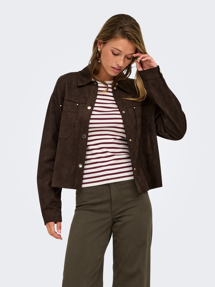 JDYJULLE L/S FAKE SUEDE SHIRT JRS NOOS