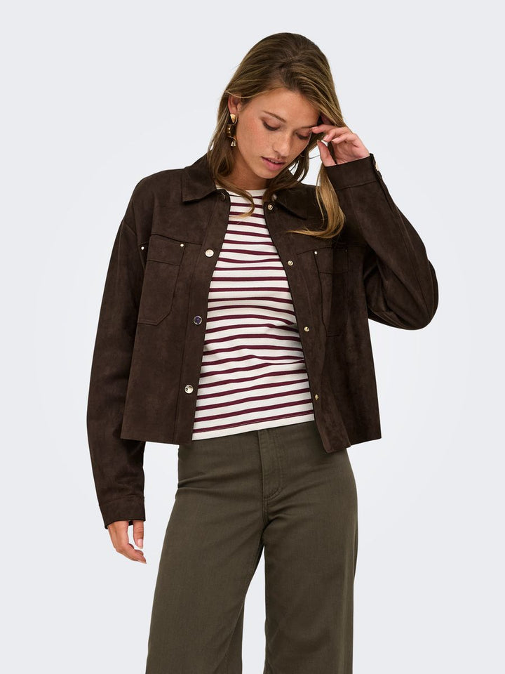 JDYJULLE L/S FAKE SUEDE SHIRT JRS NOOS