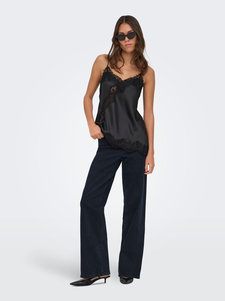 JDYFIFI S/L ASYM LACE SINGLET WVN NOOS