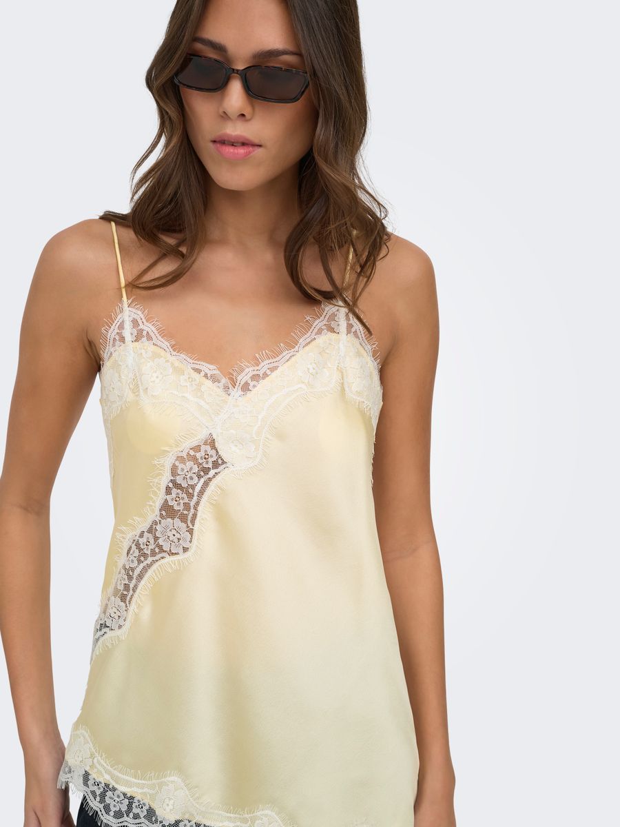 JDYFIFI S/L ASYM LACE SINGLET WVN NOOS