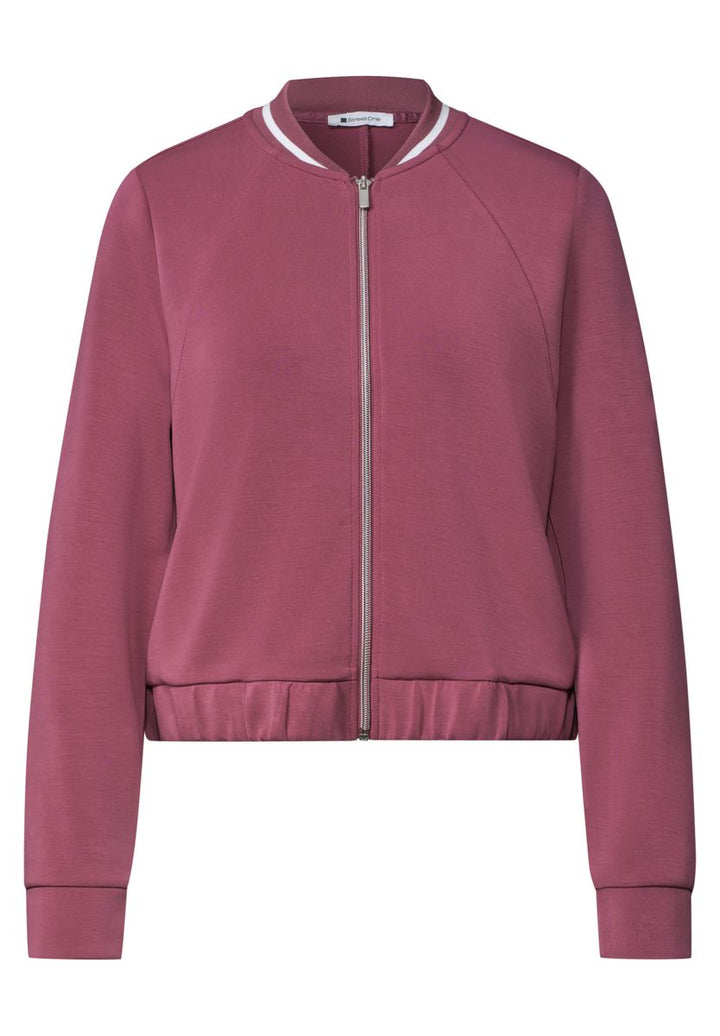 Langarm Jacke im Silk-Look mit Zipper