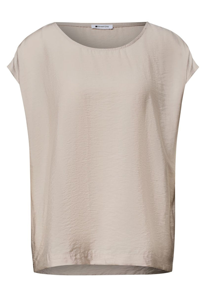 Dropped Shoulder Blusenshirt mit Rundhals