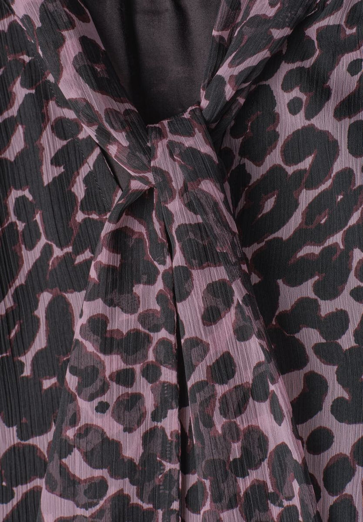 Langarm Bluse aus Chiffon mit Schleife