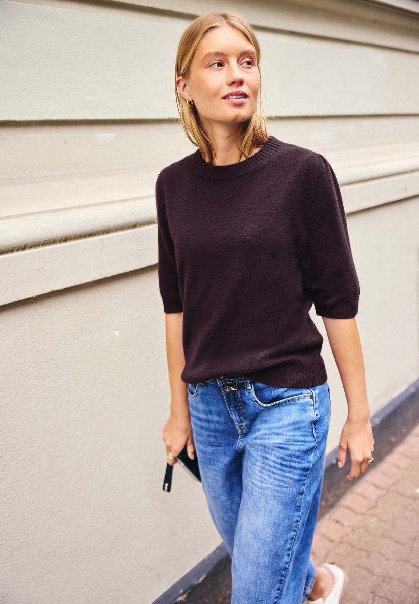 Kurzarm Pullover mit Rundhals