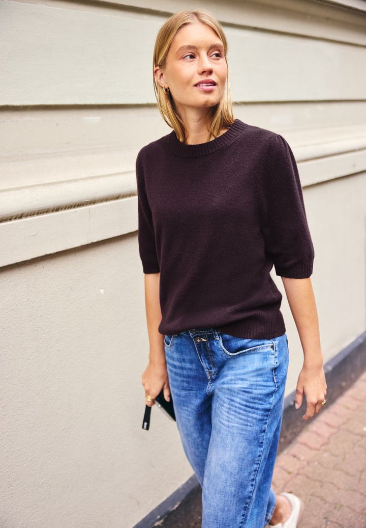 Kurzarm Pullover mit Rundhals