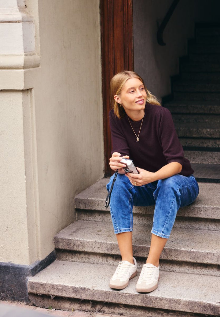 Kurzarm Pullover mit Rundhals