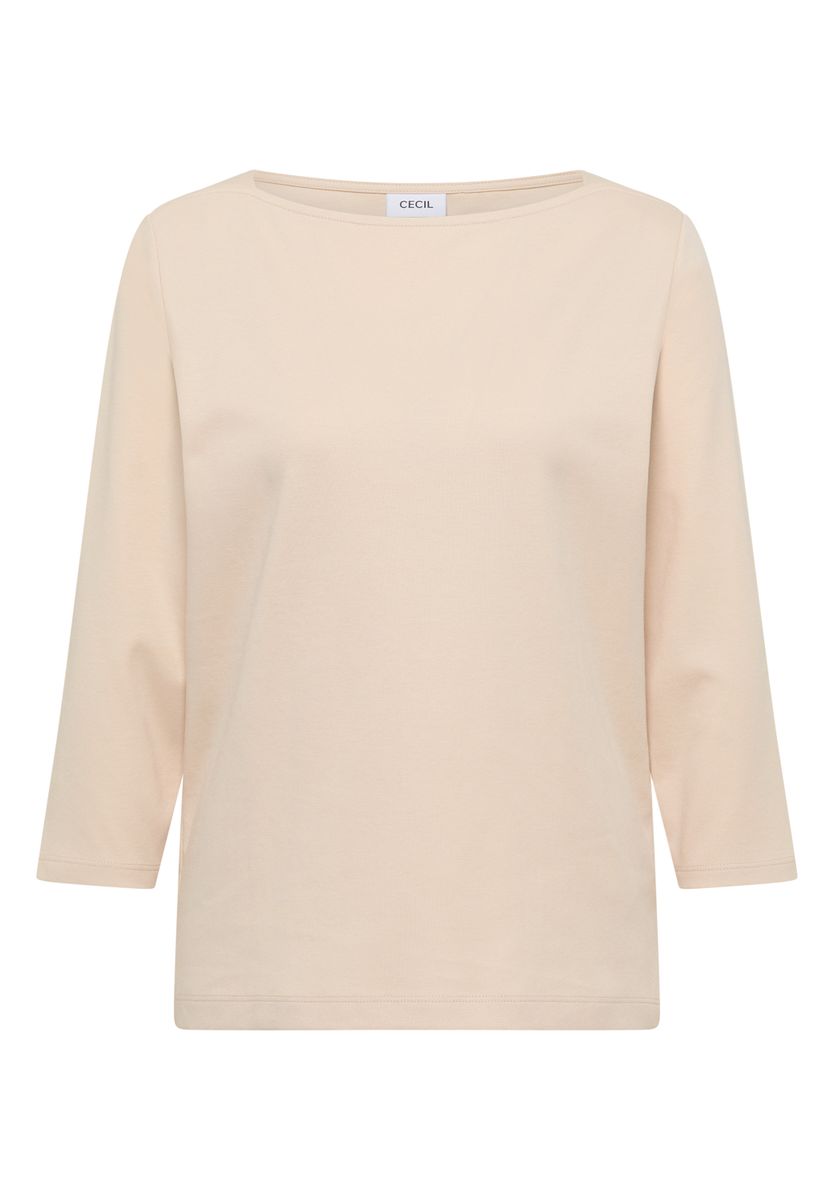 Basic Shirt mit U-Boot-Ausschnitt