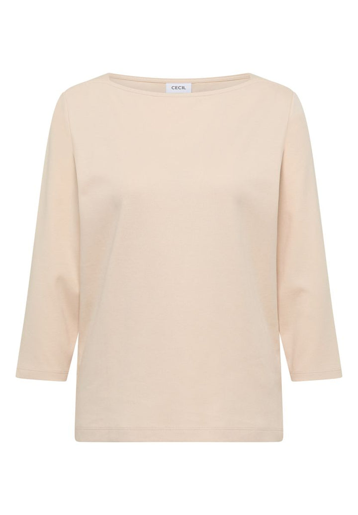 Basic Shirt mit U-Boot-Ausschnitt