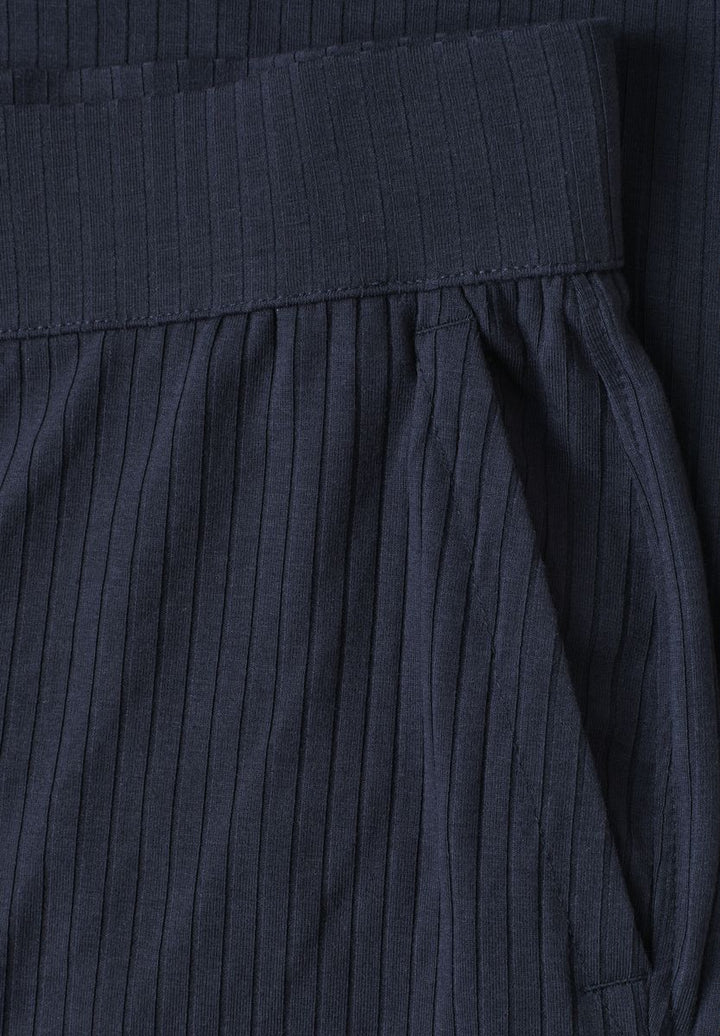 Wide Leg Hose in Rippstruktur