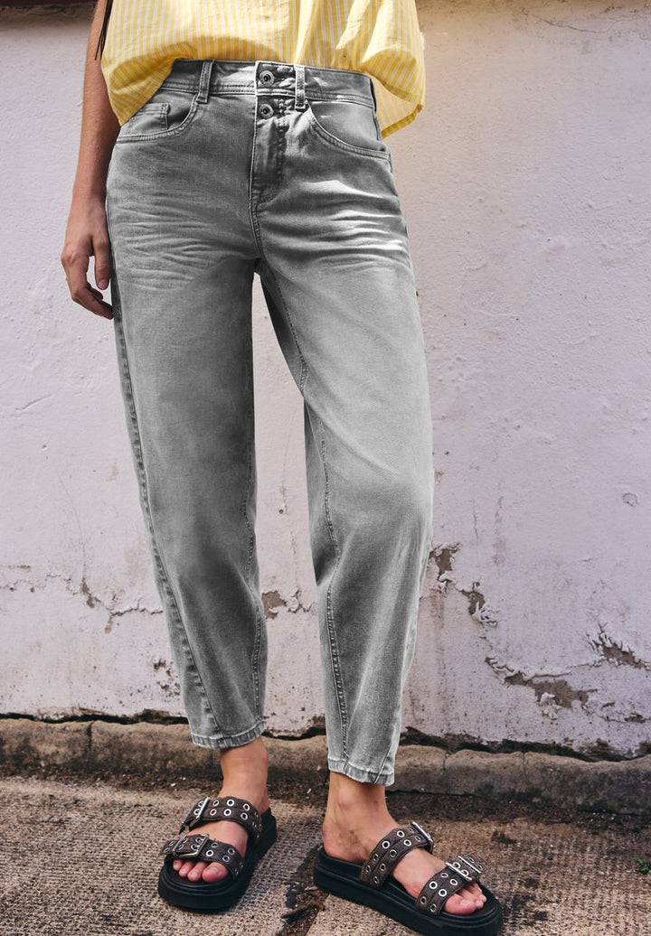 High Waist Barrel Leg Jeans im Loose Fit