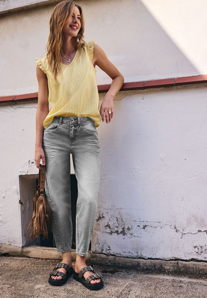 High Waist Barrel Leg Jeans im Loose Fit
