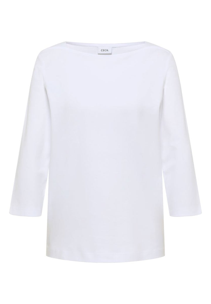 Basic Shirt mit U-Boot-Ausschnitt
