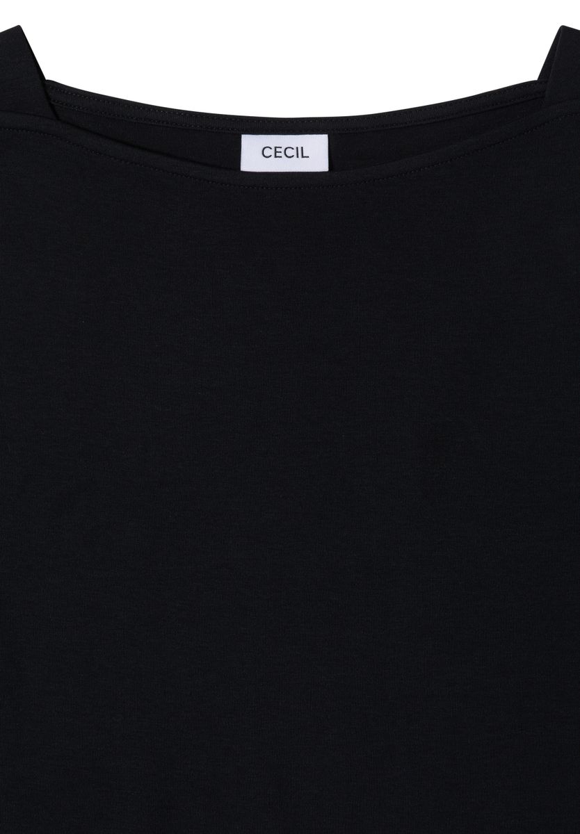 Basic Shirt mit U-Boot-Ausschnitt