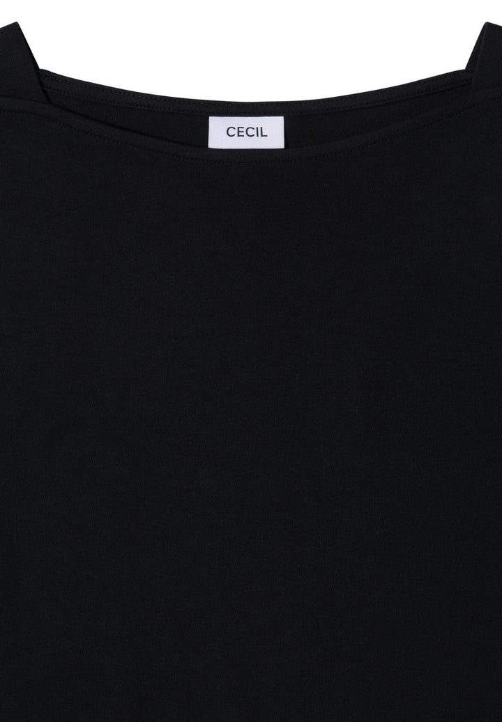 Basic Shirt mit U-Boot-Ausschnitt