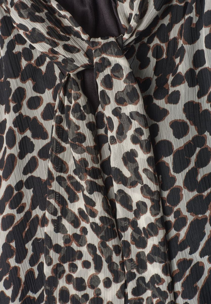 Langarm Bluse aus Chiffon mit Schleife