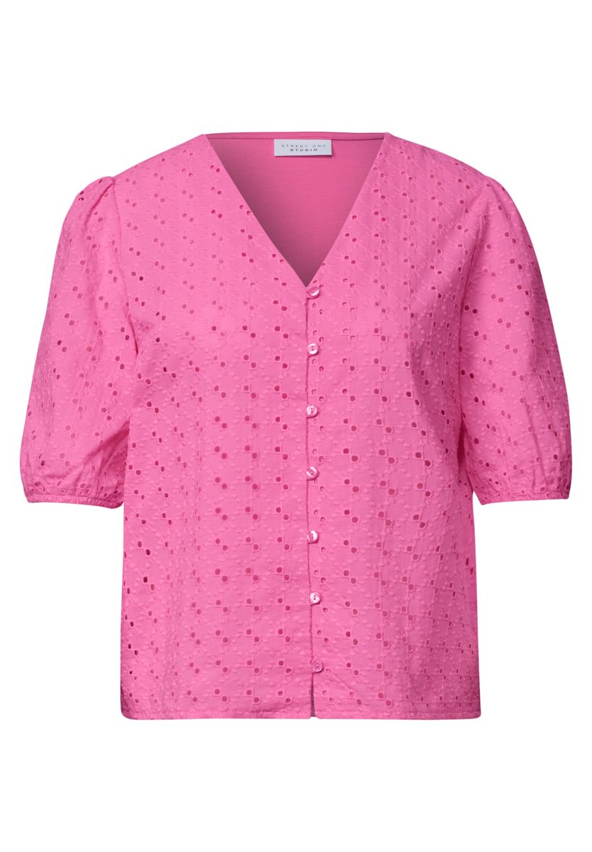 Shirtbluse mit Embroidery-Front