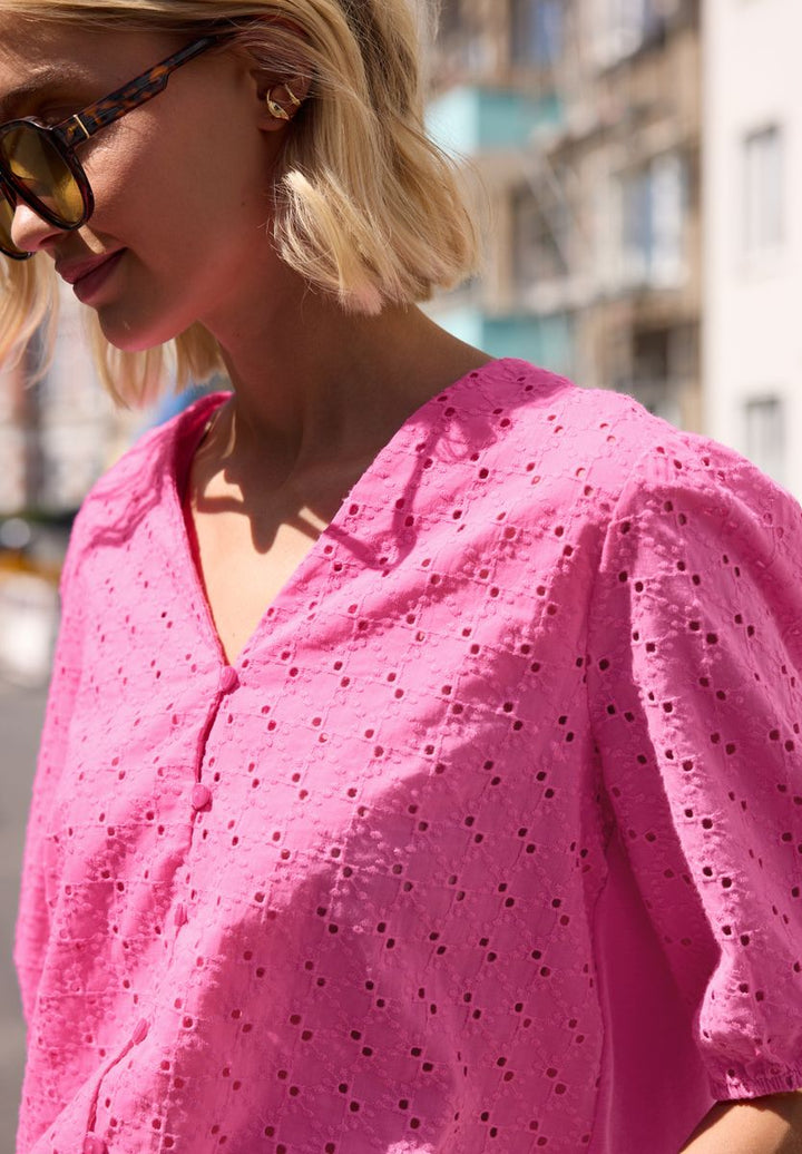 Shirtbluse mit Embroidery-Front