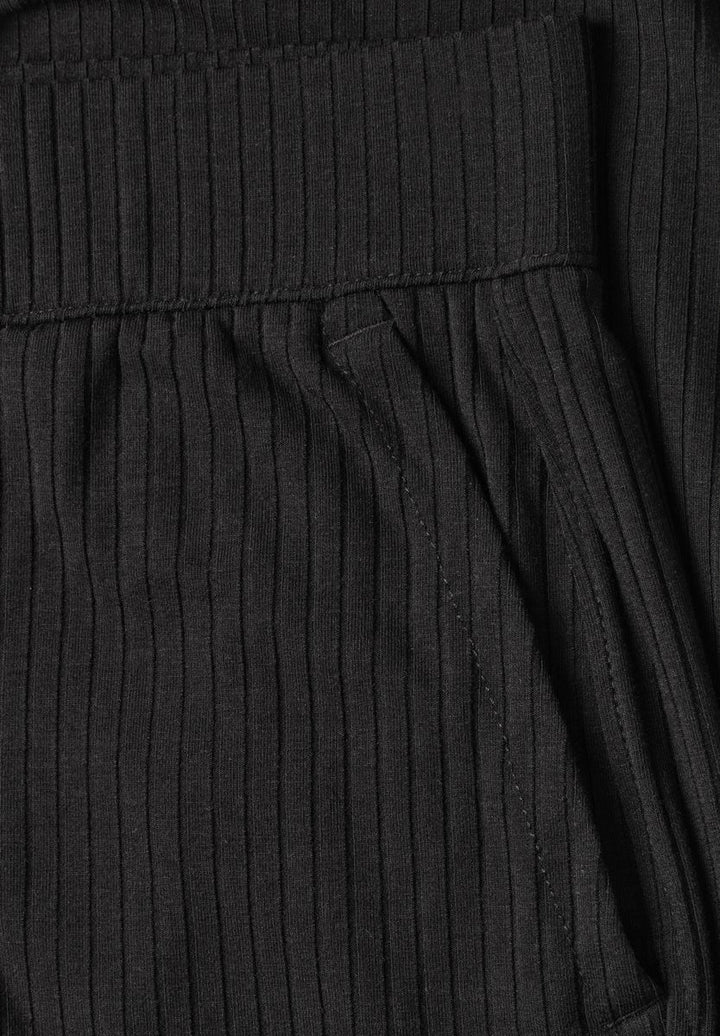 Wide Leg Hose in Rippstruktur