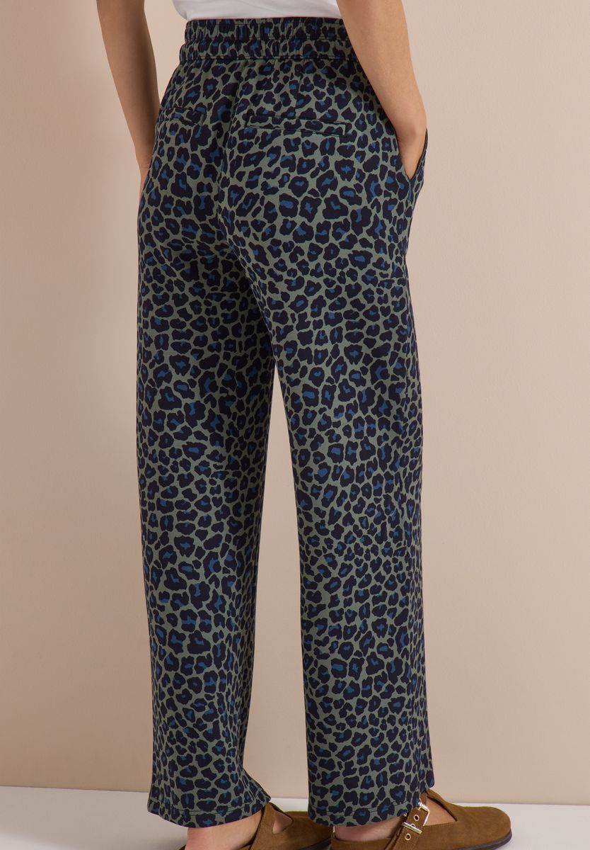 Wide Leg Hose in Silk-Touch-Qualität