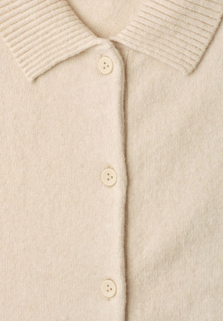 Kurzarm Cardigan mit Polokragen