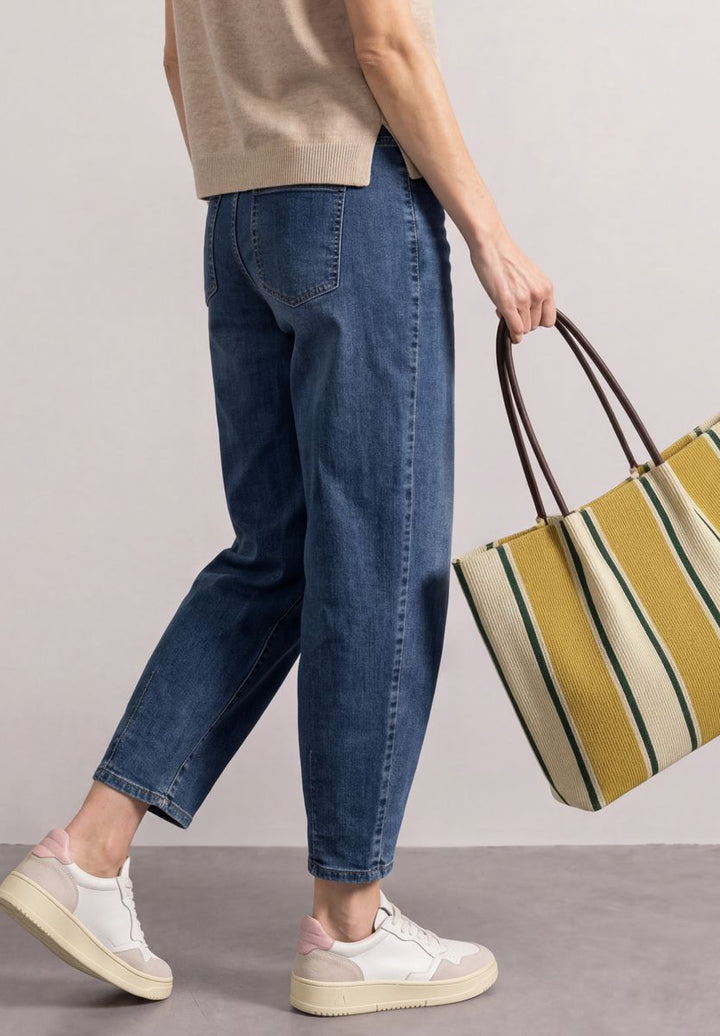 High Waist Barrel Leg Jeans im Loose Fit