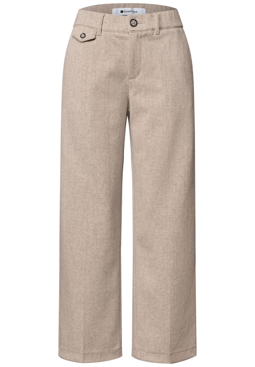 Straight Leg Hose im Melange-Look