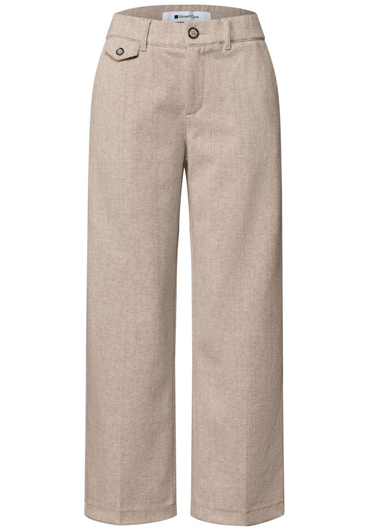 Straight Leg Hose im Melange-Look