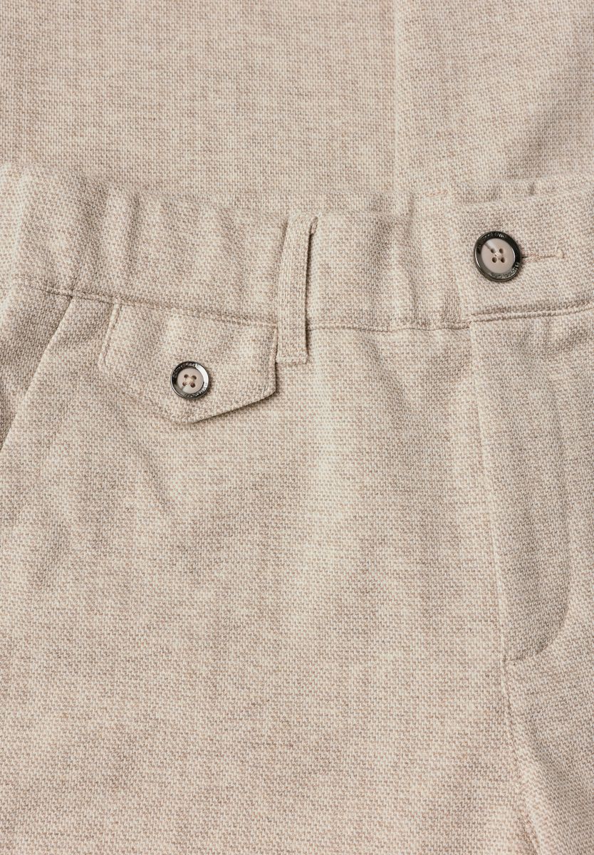 Straight Leg Hose im Melange-Look