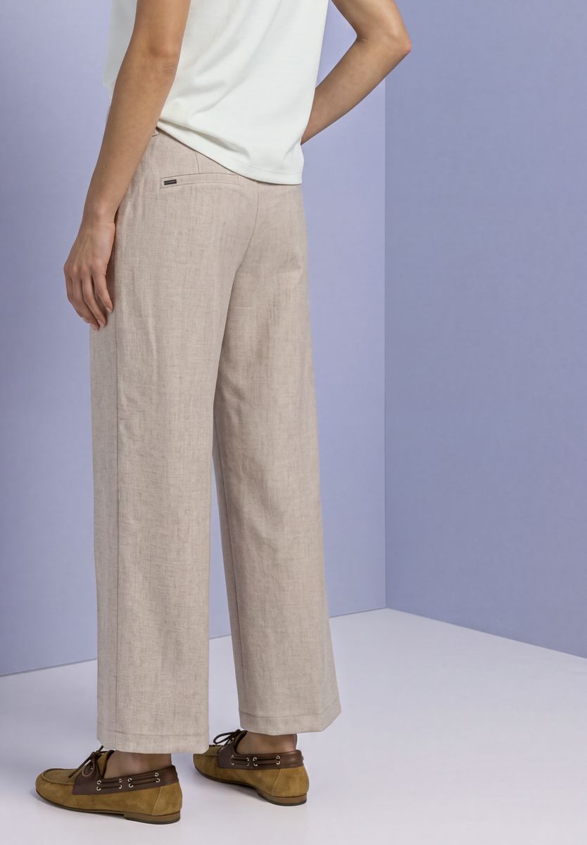Straight Leg Hose im Melange-Look