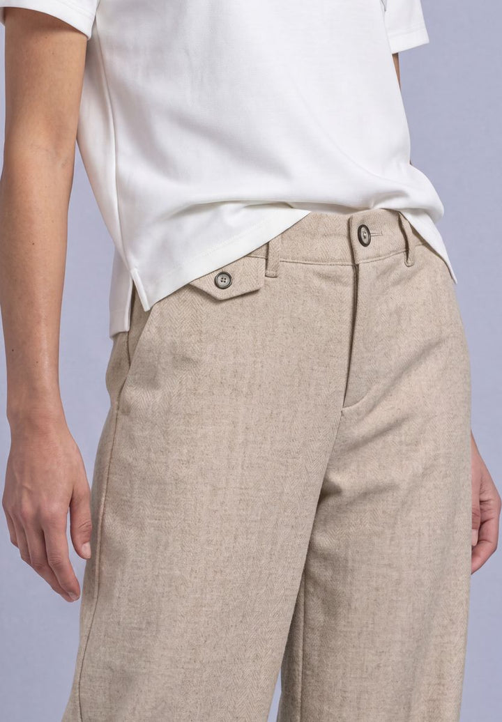 Straight Leg Hose im Melange-Look