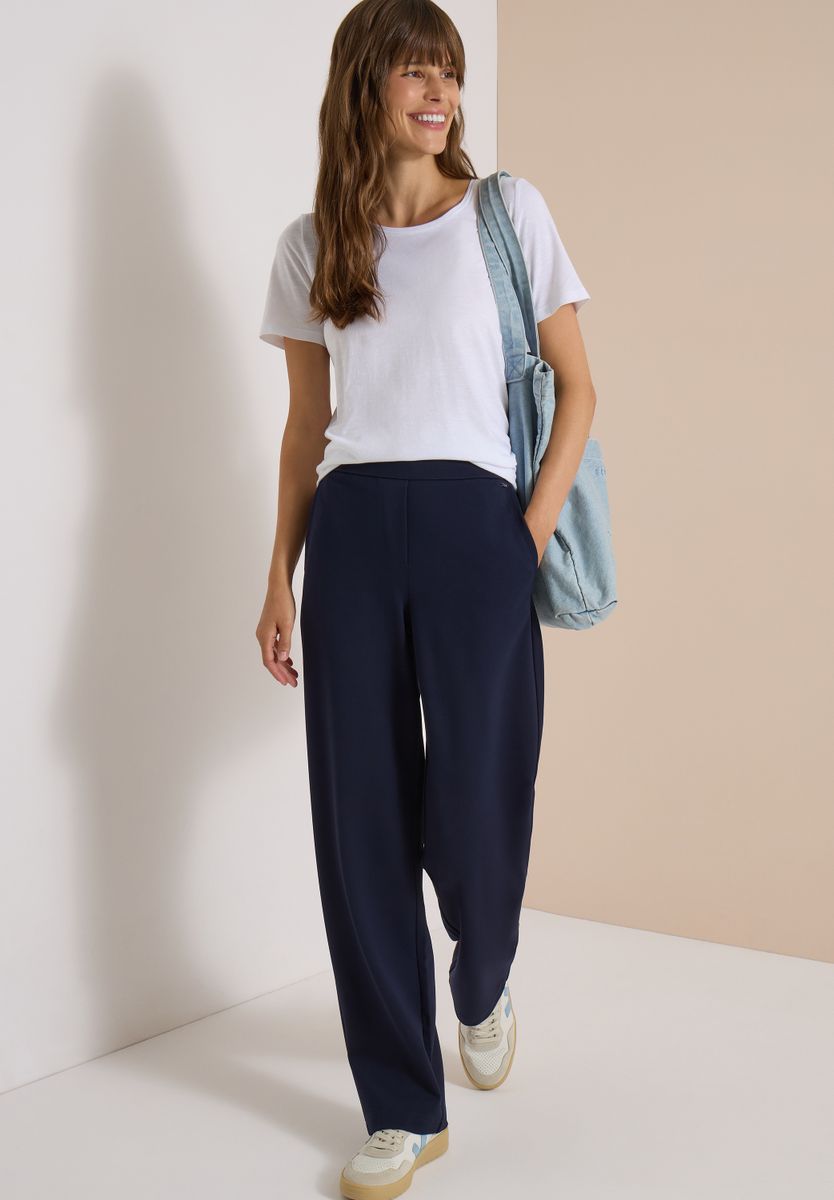 High Waist Straight Leg Hose im Loose Fit