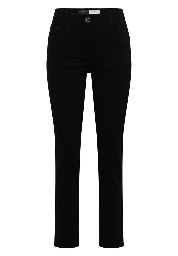 Mid Waist Straight Leg Jeans im Casual Fit