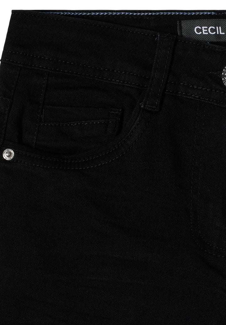 Mid Waist Straight Leg Jeans im Casual Fit