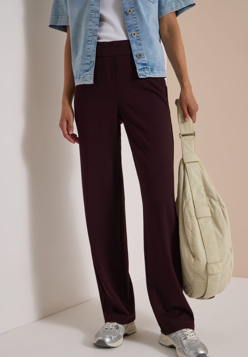 High Waist Straight Leg Hose im Loose Fit