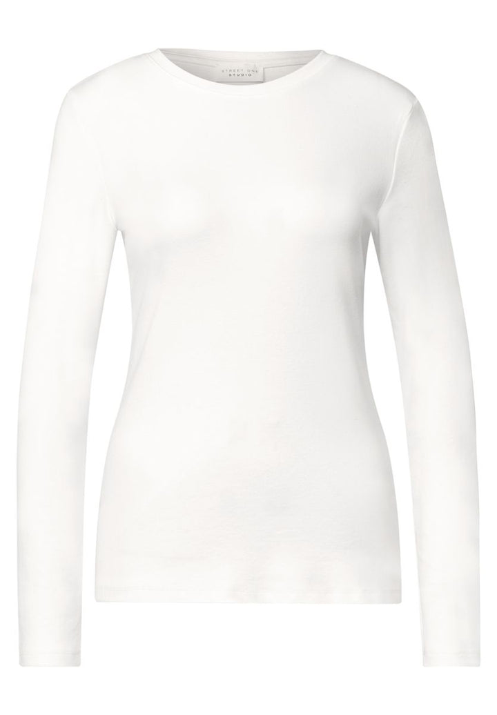 Basic Shirt in Unifarbe mit Rundhals