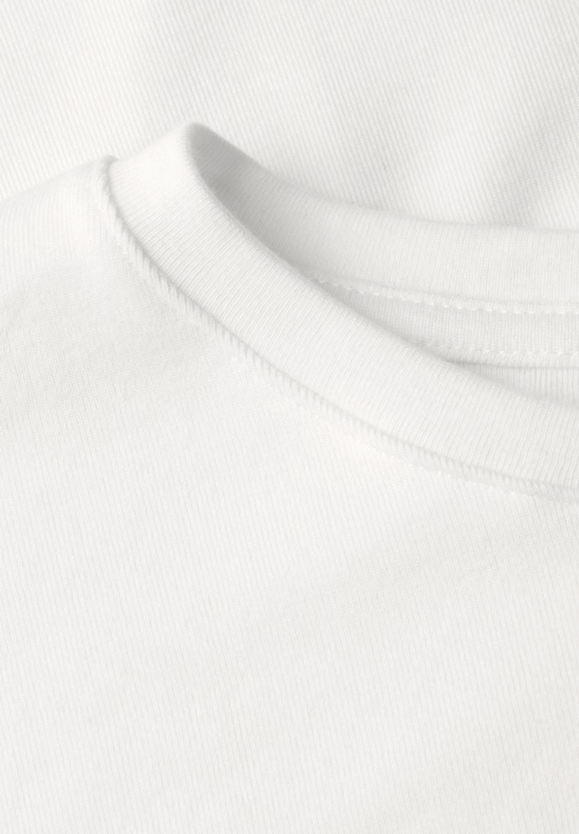 Basic Shirt in Unifarbe mit Rundhals