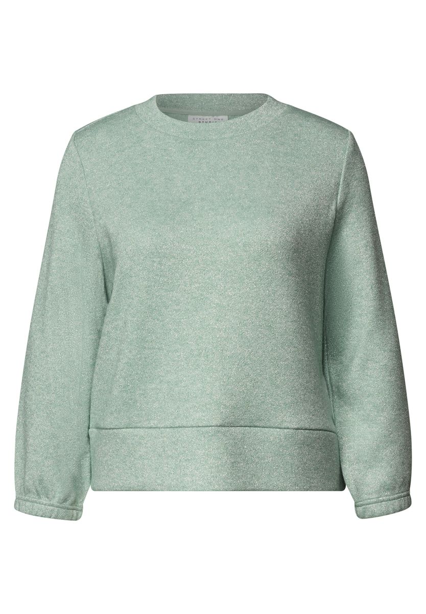 3/4-Arm Shirt im Strick-Look mit Glitzer