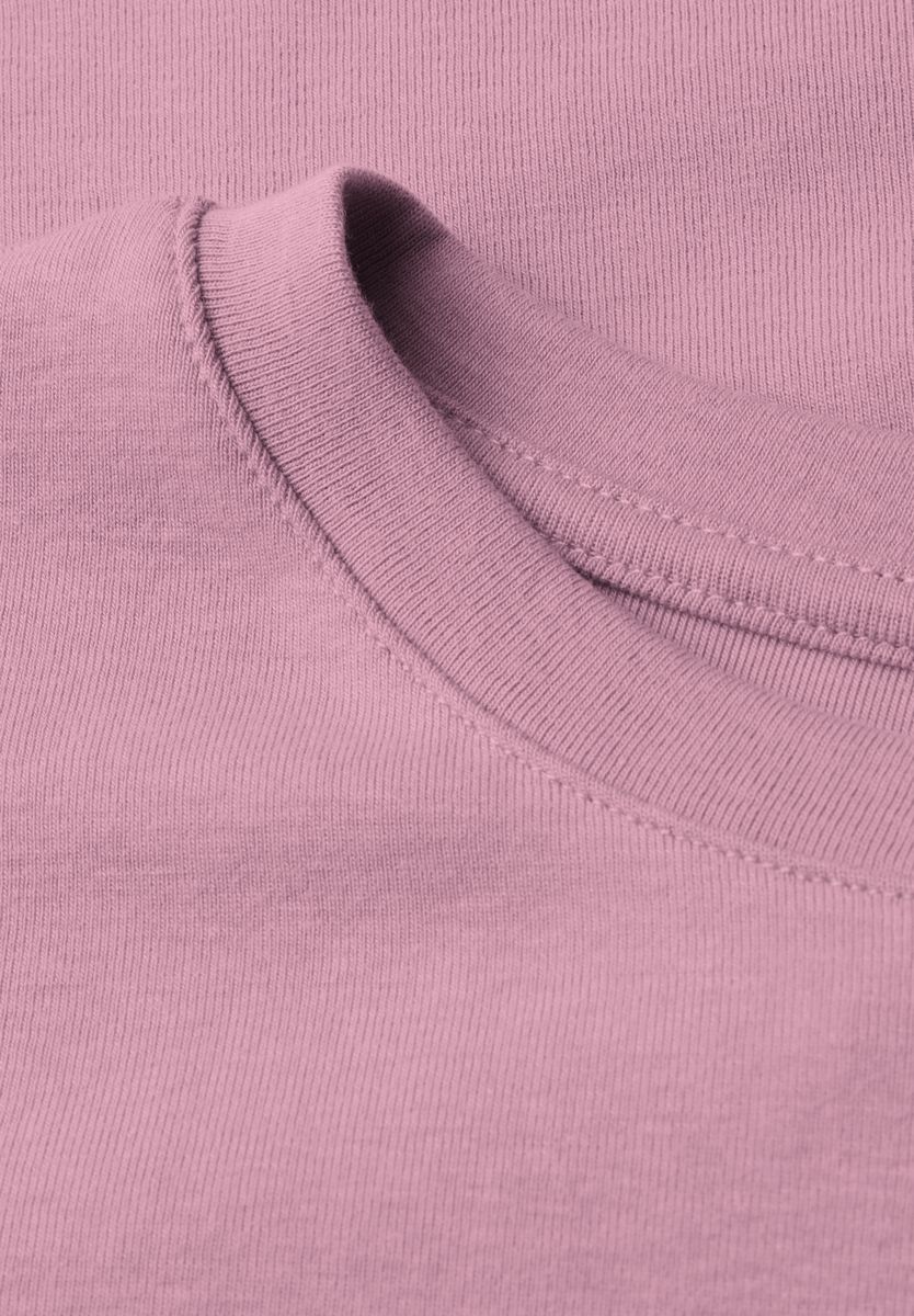 Basic Shirt in Unifarbe mit Rundhals