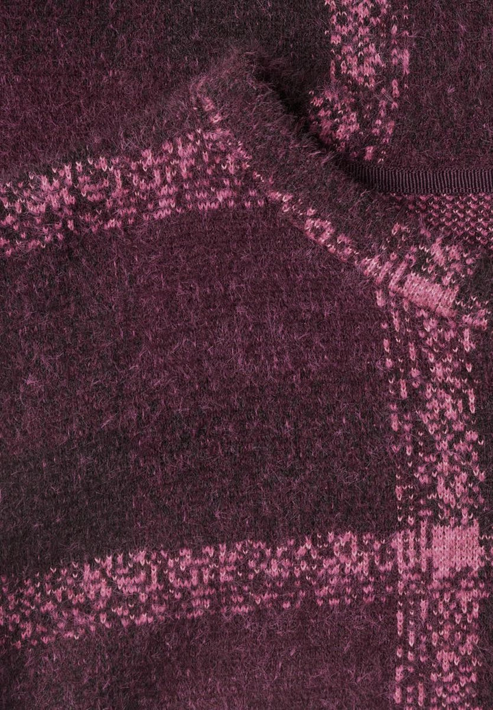 Langarm Shirt mit Rundhals und Karomuster