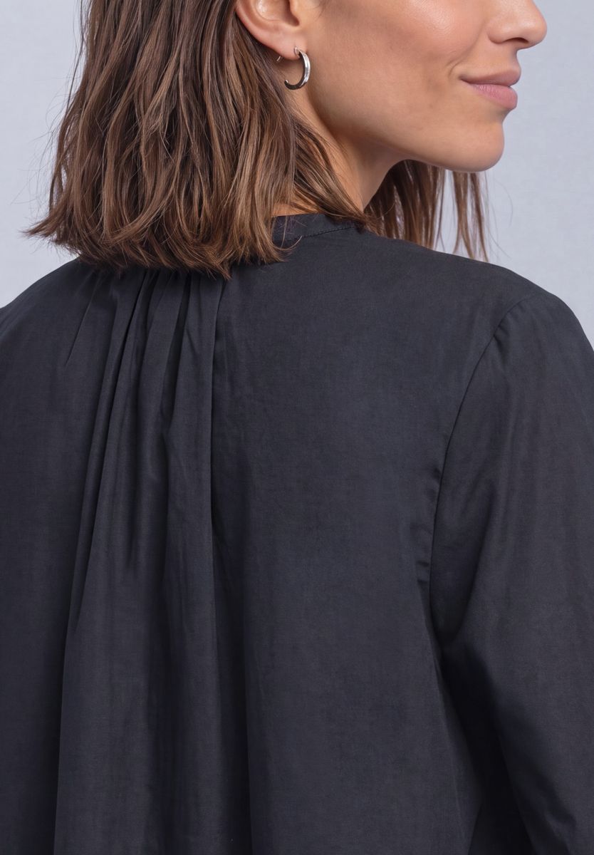 3/4-Arm Bluse mit Split Neck
