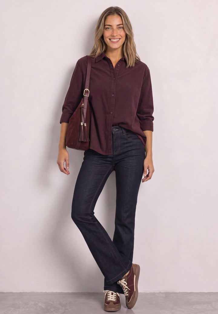 High Waist Bootcut Jeans im Slim Fit